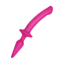 2-in-1 Dildo &amp; Buttplug - Größe S, 25 cm