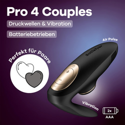 Satisfyer Pro 4 Couples - Batteriebetrieben, 11,5 cm