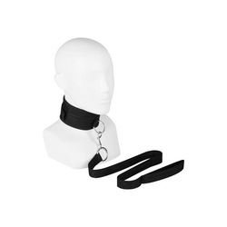Breites Halsband mit Leine