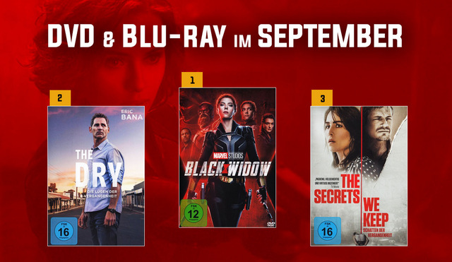 DVD & Blu-ray Charts 09-2021: Marvel-Heldin stürmt an die September Charts Spitze!