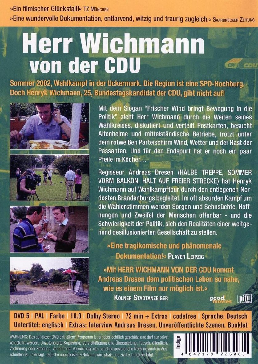 Herr Wichmann von der CDU DVD oder Bluray leihen VIDEOBUSTER.de