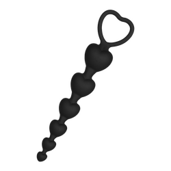 Herz-Analkette aus Silikon, 18,5 cm