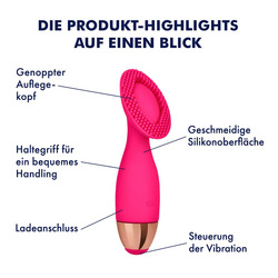 Silikonvibrator, wiederaufladb., 13 cm