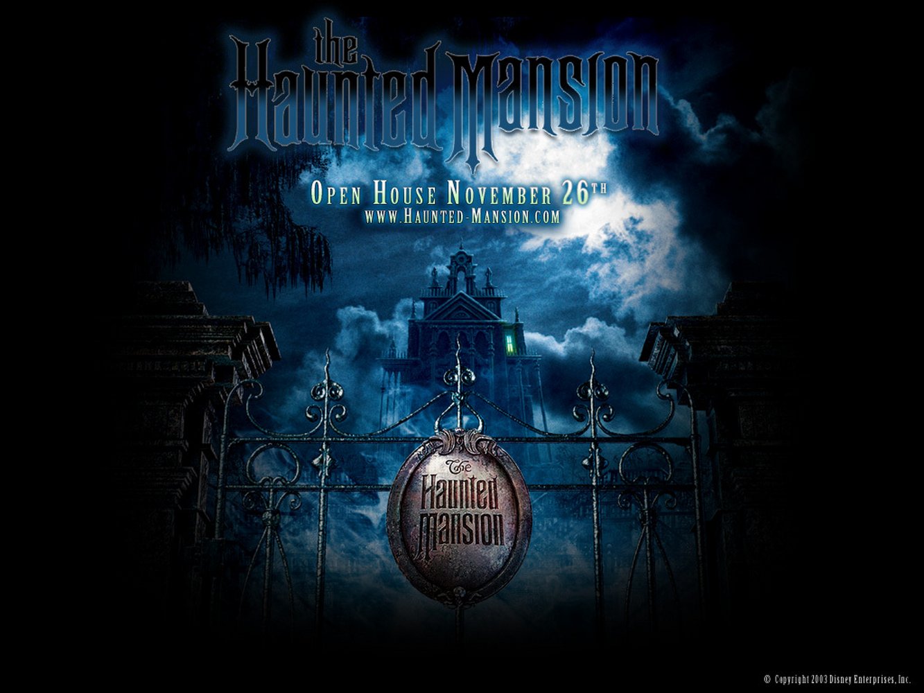 Haunted mansion 2. The Haunted Mansion 2003. Особняк с привидениями Постер.