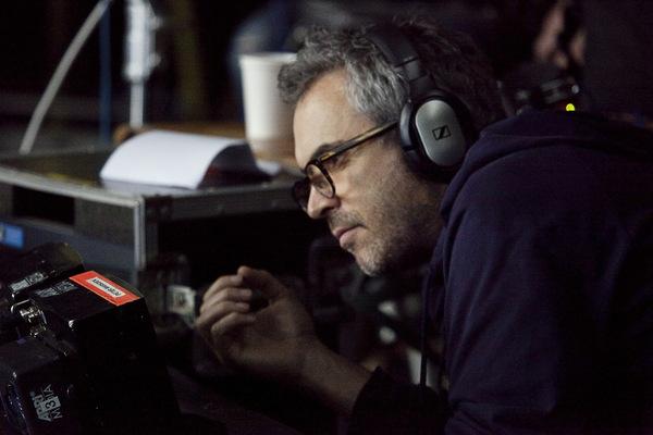 Regisseur Alfonso Cuarón beim Dreh zu 'Gravity'