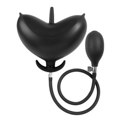 Latex Play - Inflatable Anal Tulip-Shaped Plug with Pump 11 cm