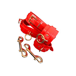 High Gloss Bondage Wrist &amp; Thigh Cuffs