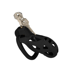 Keuschheitskäfig mit 5 Ringen, Größe M