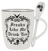 Alchemy England Freaks Like Me Drink Tea Tasse weiß schwarz powered by EMP (Tasse)
