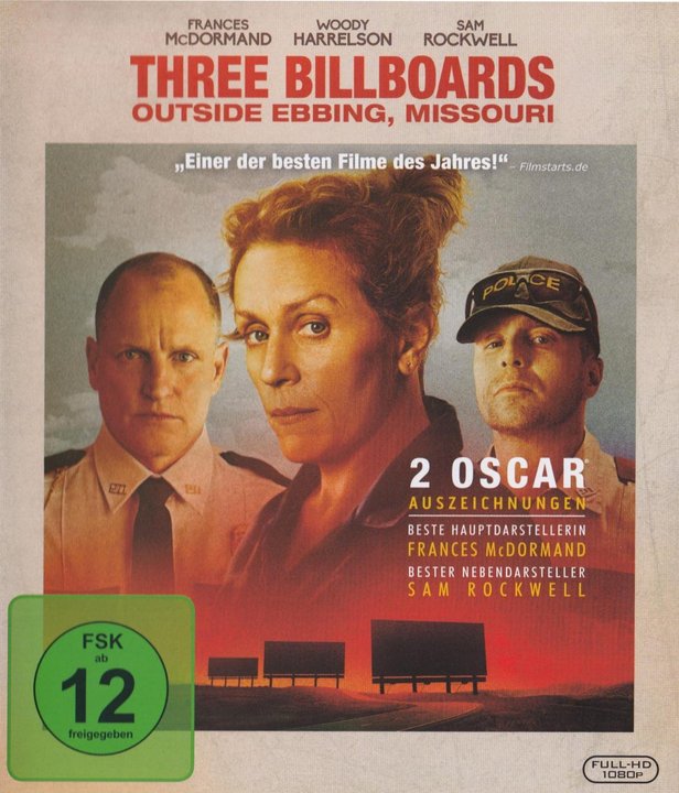 Three Billboards Outside Ebbing, Missouri (Blu-ray), gebraucht