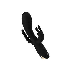 3-in-1 Rabbitvibrator aus Silikon, 21,5 cm