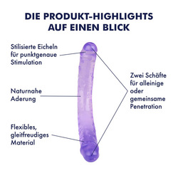 U-förmiger Doppeldildo, 34,5 cm