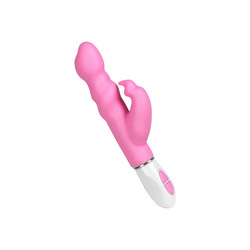 Rabbitvibrator aus Silikon, 22,5 cm