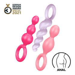 Satisfyer Booty Call aus Silikon, 13,5 - 14 cm, 3 Teile