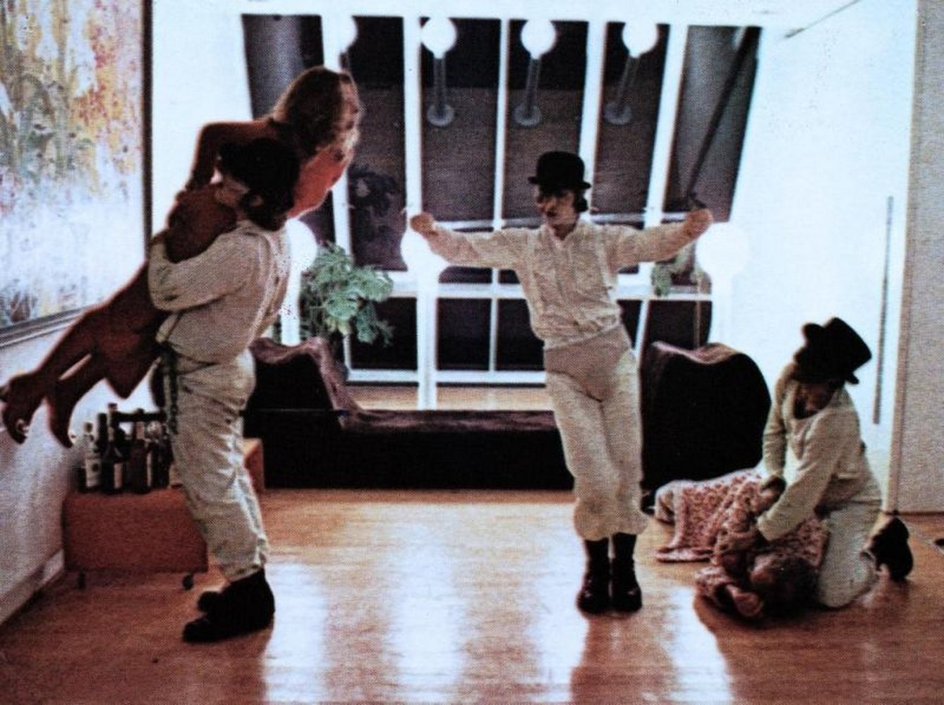 A clockwork orange singing in the rain