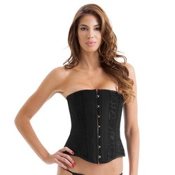 Korsage mit Spitzen-Applikationen