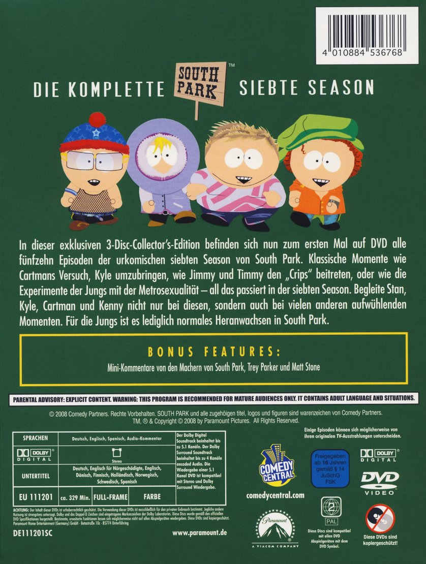 South Park Staffel 7 DVD oder Bluray leihen VIDEOBUSTER.de