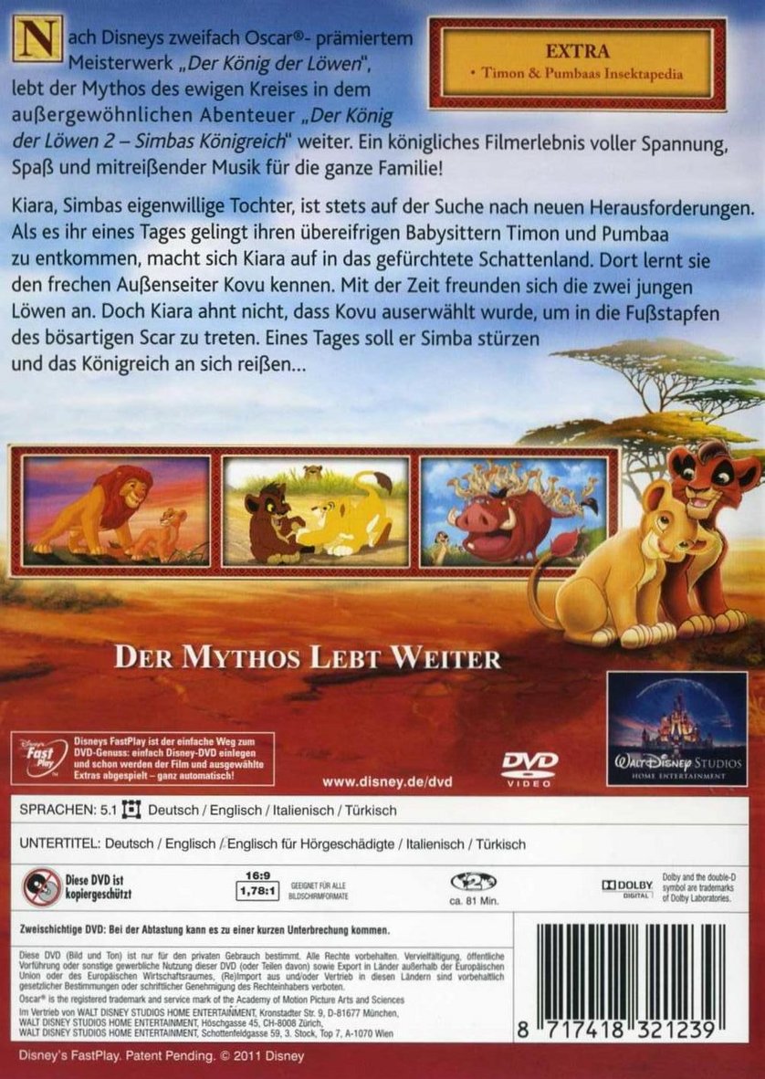 Der König der Löwen 2: DVD oder Blu-ray leihen ...