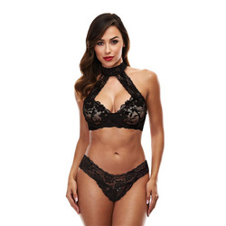Lace Halter Bikini Set, 2 Teile