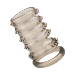 Genoppte Penishülle mit Hodenring, 5,5 cm