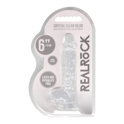 Crystal Clear - Dildo with Balls, 17 cm