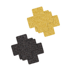 Pretty Pasties - Glitter Cross, 2 Paar