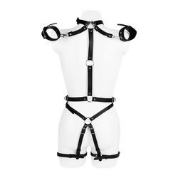 Body-Harness mit abnehmbaren Handfesseln, 2-tlg.