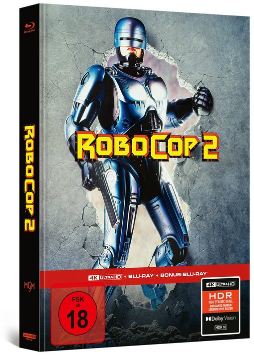 RoboCop 2 - Limitiertes 3-Disc-Mediabook - Cover A (Blu-ray 4K Ultra HD)