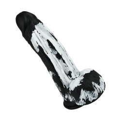 Marmorierter Naturdildo mit Saugfuß, 22 cm