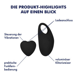 Penisring mit Funkfernbedienung, 3 5 cm