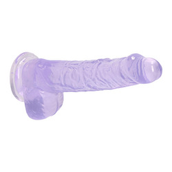 Crystal Clear - Dildo with Balls, 17 cm