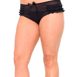 Transparente Panty mit Raffungen