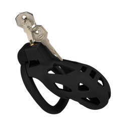 Keuschheitskäfig mit 5 Ringen, Größe M