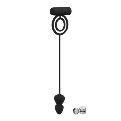Analdildo mit Penisring aus Silikon, 5 cm