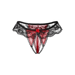 Ver führerischer Ouvert-Slip mit Rüschen