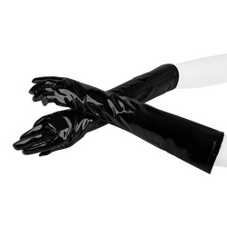 Lange Lack-Handschuhe