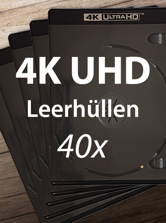 4K UHD Doppel-Leerhüllen schwarz à 40 Stück, gebraucht