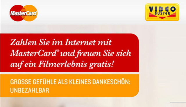 Filmgutscheine: MasterCard setzt zum zweiten Mal auf Video Buster