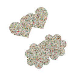 Pretty Pasties - Heart and Flower Glow, 2 Paar