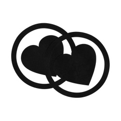 Nipple Sticker - Round Hearts