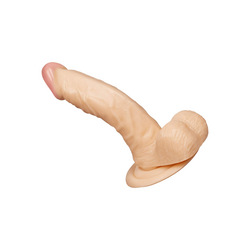 Gebogener Naturdildo, 17 cm