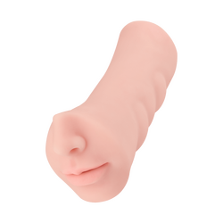 Detaillierter Masturbator mit 2 Liebesöffnungen, 24 cm