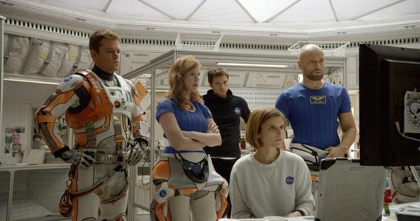 Die Crew um Jessica Chastain in 'Der Marsianer'