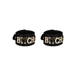 Bitch Handfesseln im Lederlook
