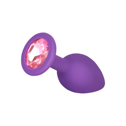 Silikon-Analdildo mit Kristall, S, 7 cm