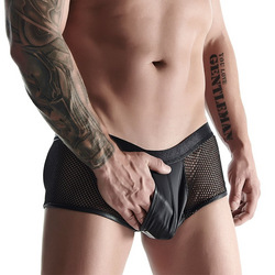 Ouvert-Shorts mit Netz