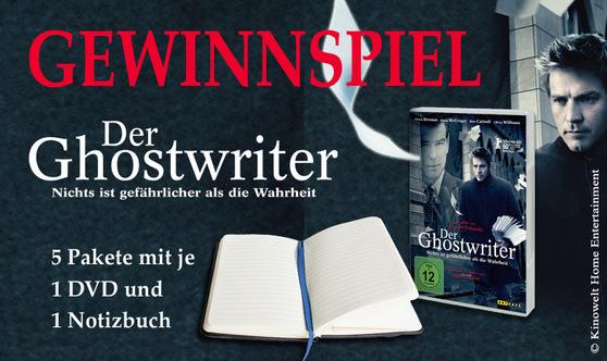 Ghostwriter Gewinnspiel: Fanpakete zum neuen Thriller von Roman Polanski
