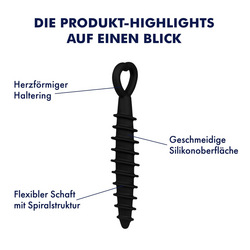 Silikon-Analplug mit Spiralstruktur, 17,5 cm