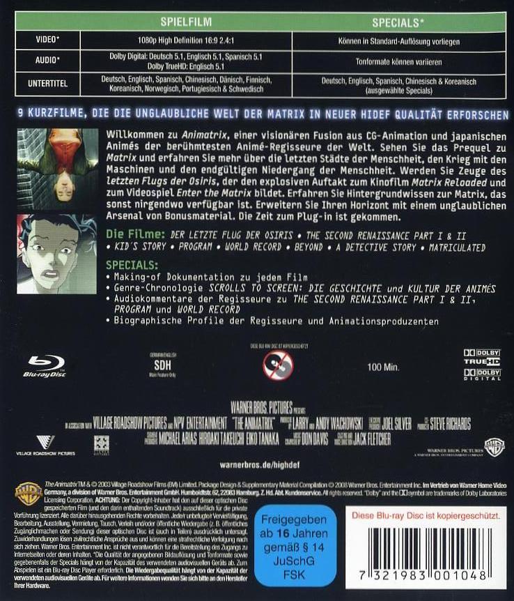 The Animatrix Blu-ray