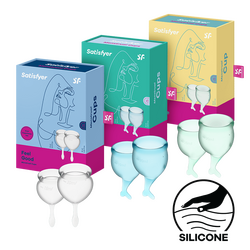 Satisfyer Menstrual Cup Set, 6 Teile, 15 &amp; 20 ml